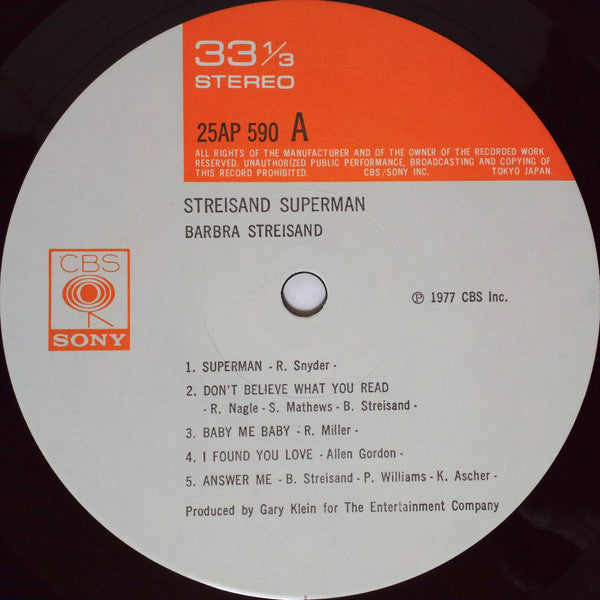 Barbra Streisand - Streisand Superman (LP, Album)