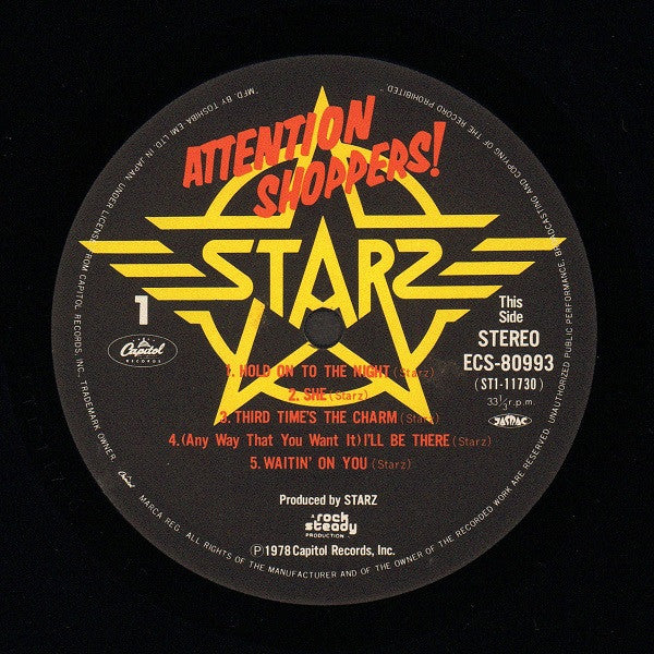 Starz (2) - Attention Shoppers! (LP, Album)