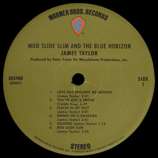 James Taylor (2) - Mud Slide Slim And The Blue Horizon(LP, Album, R...