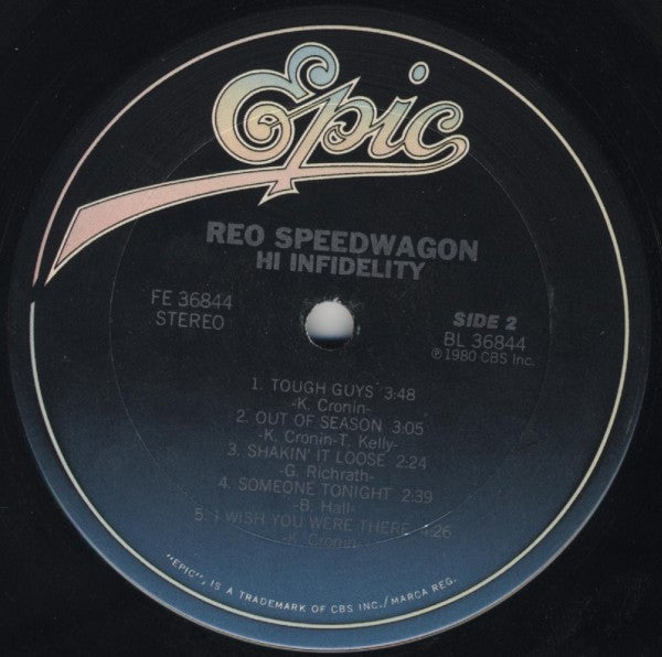 REO Speedwagon - Hi Infidelity (LP, Album, San)