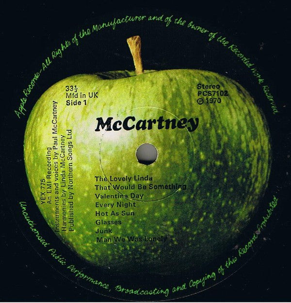 McCartney* - McCartney (LP, Album, Gat)