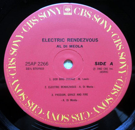 Al Di Meola - Electric Rendezvous (LP, Album)