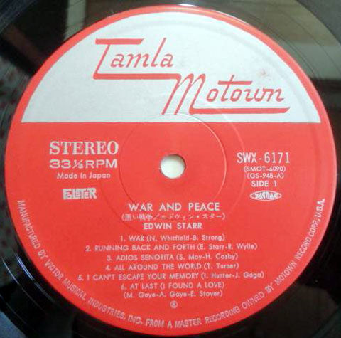 Edwin Starr - War And Peace (LP, Album, RE)