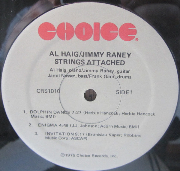 Al Haig & Jimmy Raney - Strings Attached (LP, Album)