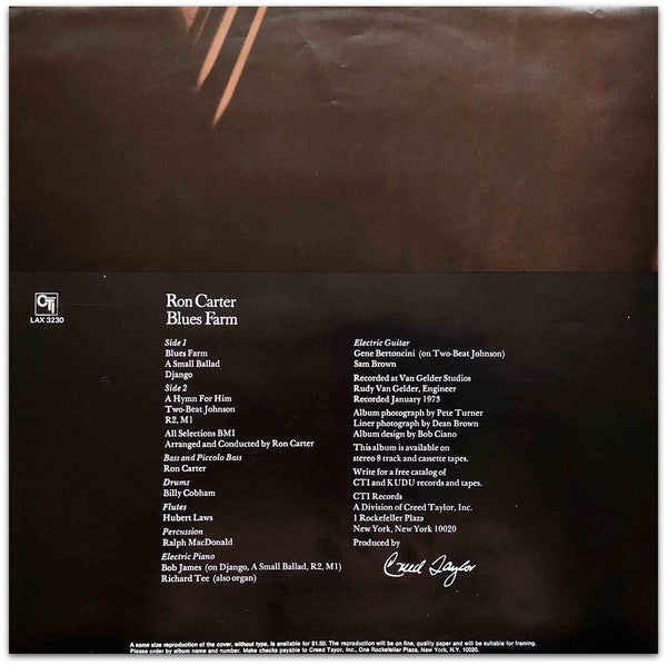Ron Carter - Blues Farm (LP, Album, Ltd, RE)