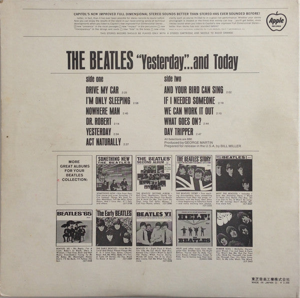 The Beatles - Yesterday And Today (LP, Album, Comp, RE, Gat)