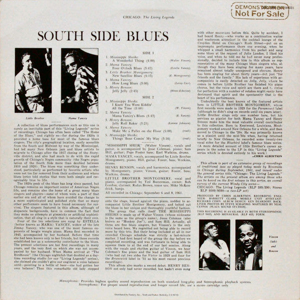 Various - South Side Blues (LP, Album, RE)