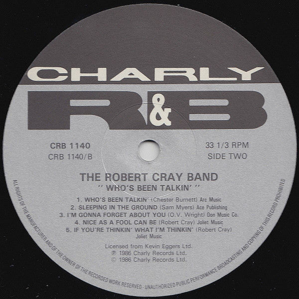 The Robert Cray Band - Who's Been Talkin' (LP, RE, RM)