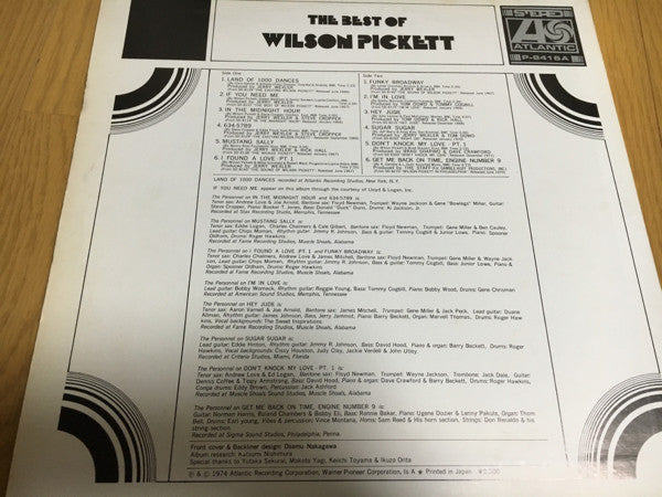 Wilson Pickett - The Best Of Wilson Pickett (LP, Comp)