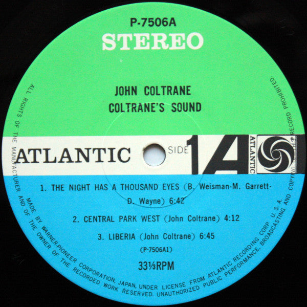 John Coltrane - Coltrane's Sound (LP, Album, RE)