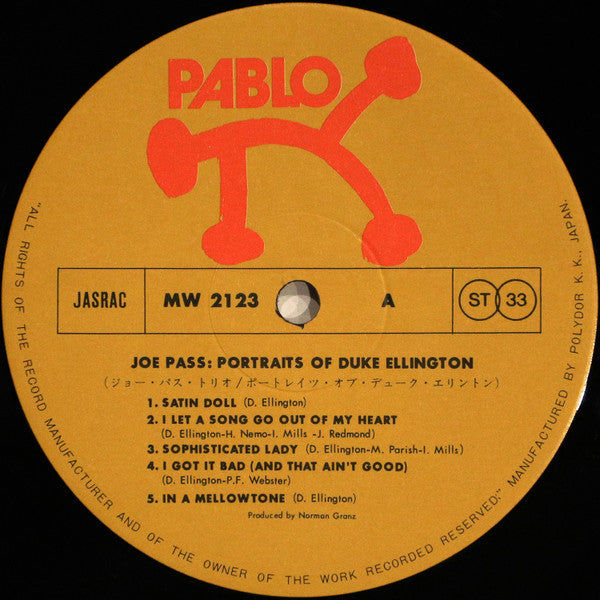 Joe Pass - Portraits Of Duke Ellington (LP, Album)
