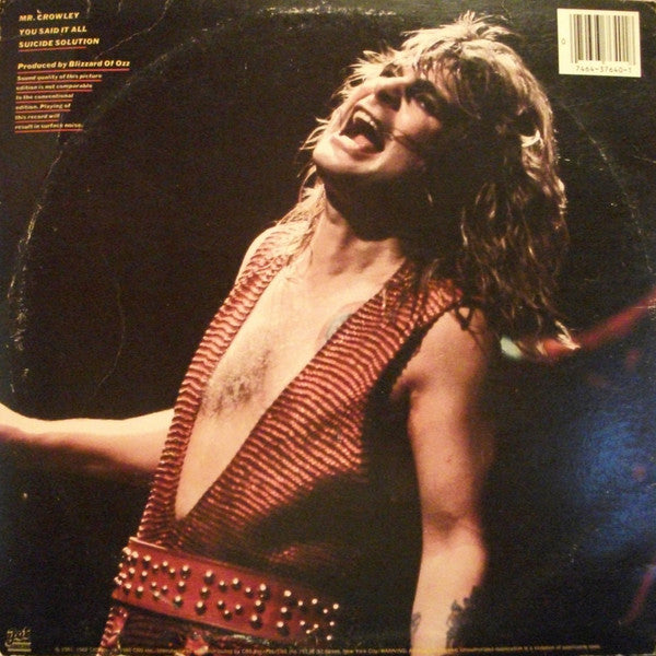Ozzy Osbourne - Live Mr. Crowley (12"", EP, Pic, Ter)