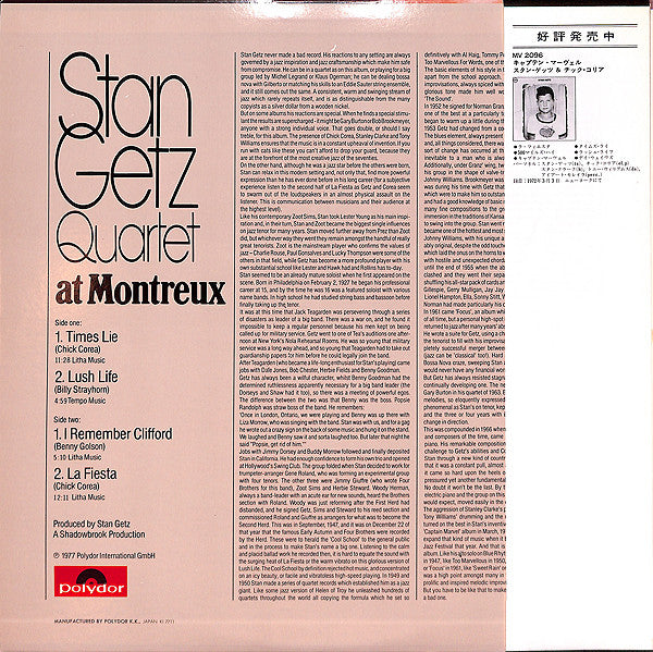 Stan Getz Quartet - At Montreux (LP, Album)