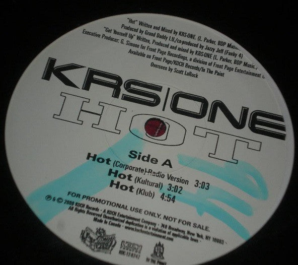 KRS-One - Hot (12"", Promo)