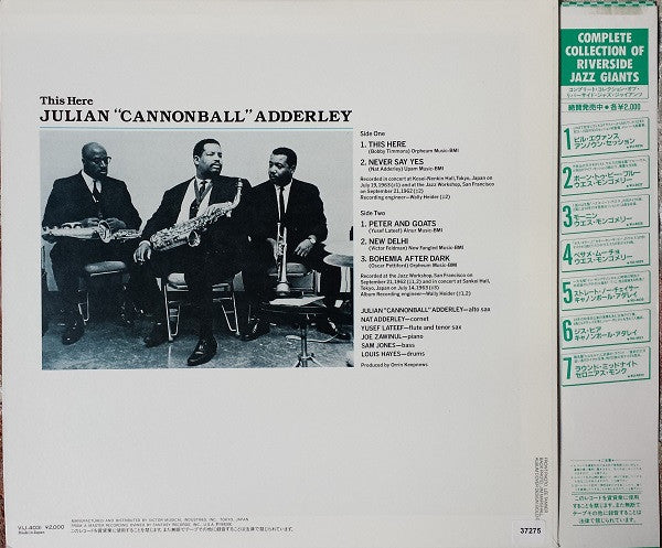 Julian ""Cannonball"" Adderley* - This Here (LP, Album)