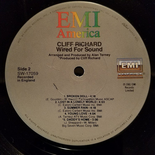 Cliff Richard - Wired For Sound (LP, Album)