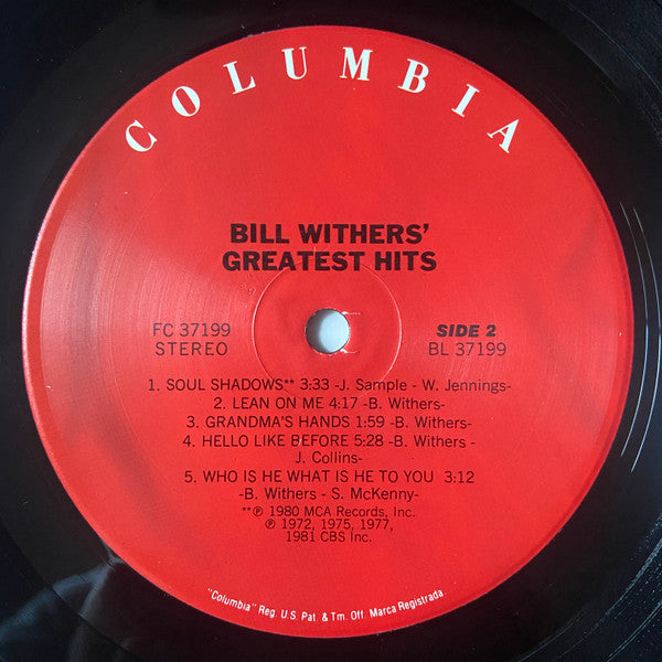 Bill Withers - Bill Withers' Greatest Hits (LP, Comp)