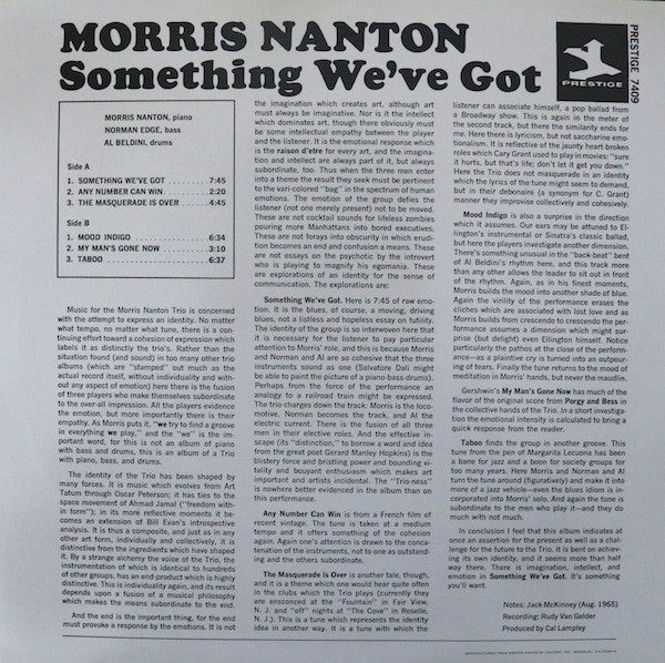 Morris Nanton - Something We've Got (LP, Album, RE)