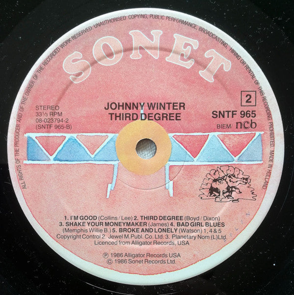 Johnny Winter - 3rd Degree (LP, Album)