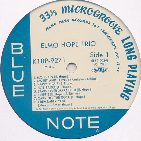 Elmo Hope Trio - Elmo Hope Trio/Quintet(LP, Comp, Mono, Ltd)