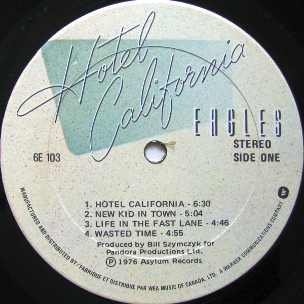 Eagles - Hotel California (LP, Album, Qua)