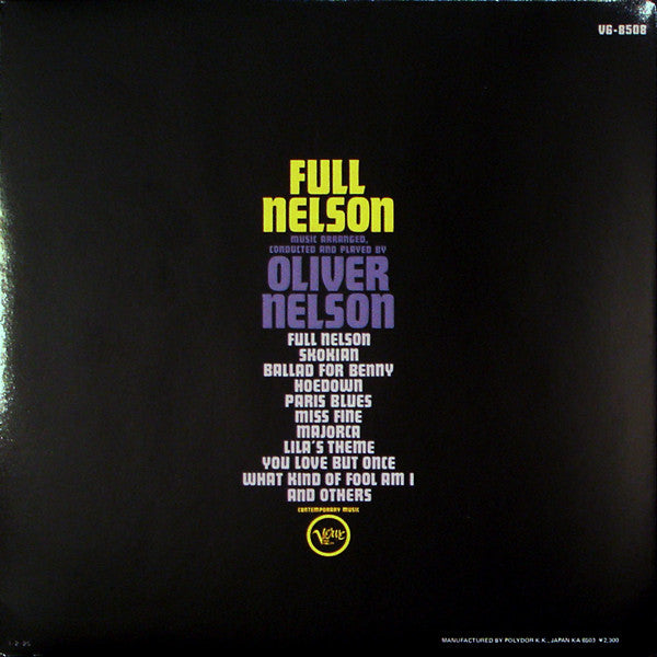 Oliver Nelson - Full Nelson (LP, Album, RE, Gat)