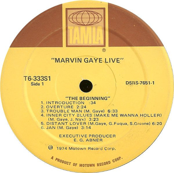 Marvin Gaye Live LP 