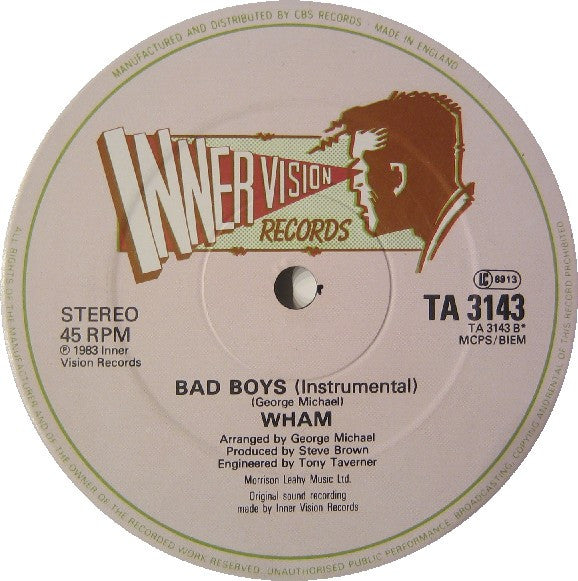 Wham! - Bad Boys (12"", Single)