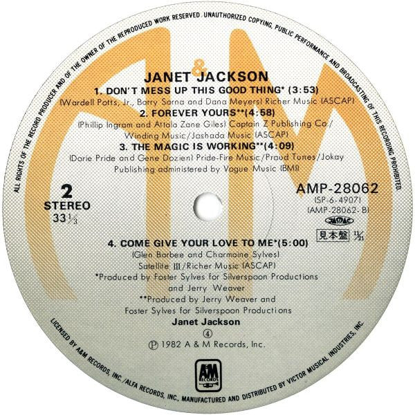 Janet Jackson - Janet Jackson (LP, Album)
