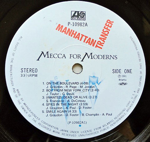 The Manhattan Transfer - Mecca For Moderns (LP, Album)