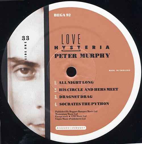 Peter Murphy - Love Hysteria (LP, Album)