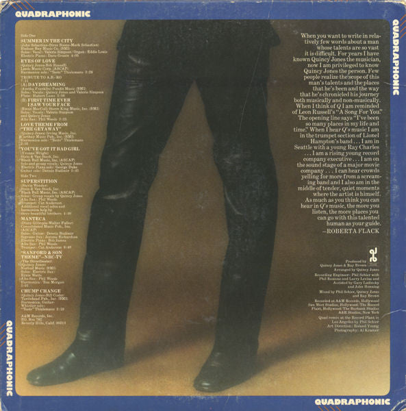 Quincy Jones - You've Got It Bad Girl (LP, Album, Quad)