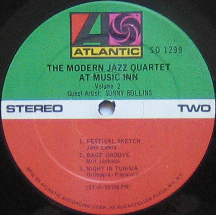 The Modern Jazz Quartet - The Modern Jazz Quartet At Music Inn — Vo...