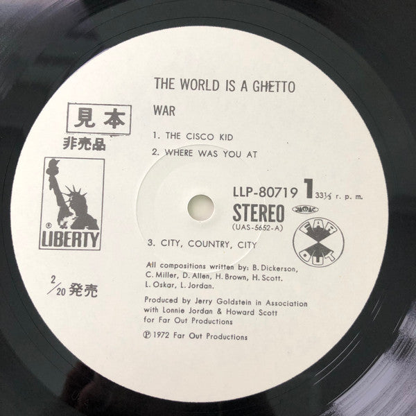 War - The World Is A Ghetto (LP, Album, Promo)