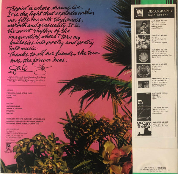 Gato Barbieri - Tropico (LP, Album, Promo)