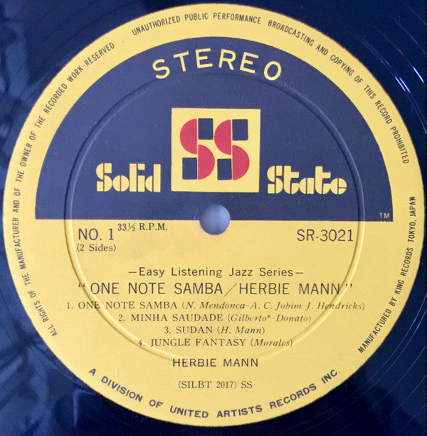Herbie Mann - One Note Samba (LP, Comp)
