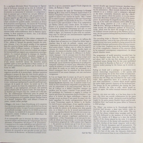 Henri Vieuxtemps - Elégie & Sonates (Alto & Piano)(LP, RP)