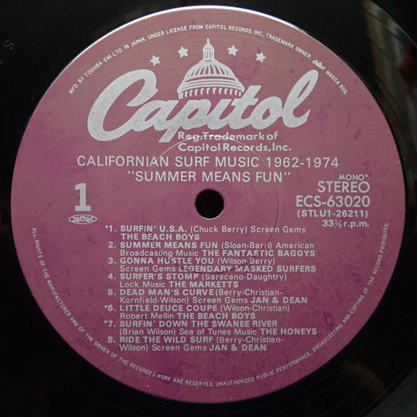 Various - California Surf Music 1962-1974 Summer Means Fun(LP, Comp...