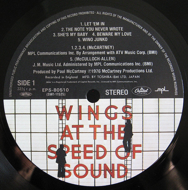 Wings (2) - Wings At The Speed Of Sound (LP, Album)