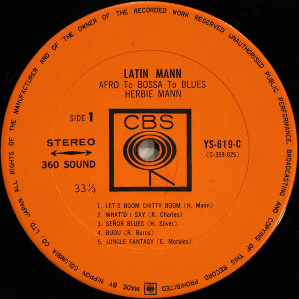 Herbie Mann - Latin Mann (Afro To Bossa To Blues) (LP, Album)