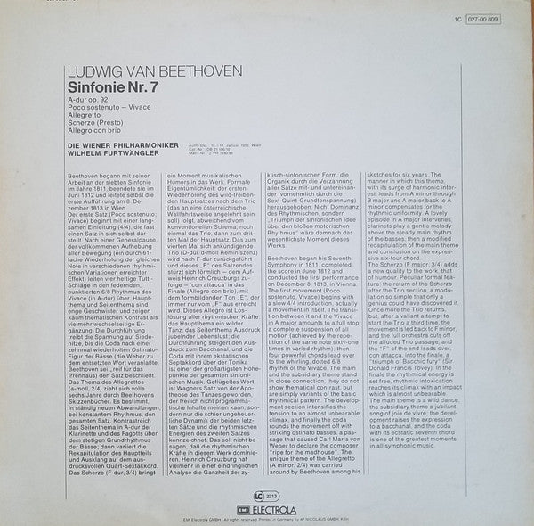 Ludwig van Beethoven - Sinfonie Nr. 7 (LP, Mono)