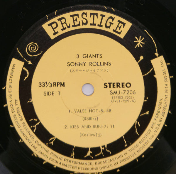 Sonny Rollins - 3 Giants!(LP, Album, RE)