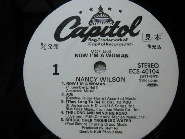 Nancy Wilson - Now I'm A Woman (LP, Album, Promo, RE)