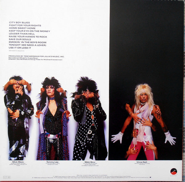 Mötley Crüe - Theatre Of Pain (LP, Album)