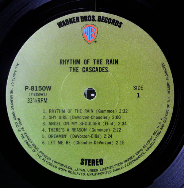 The Cascades (2) - Rhythm Of The Rain (LP, Album, RE, Gre)