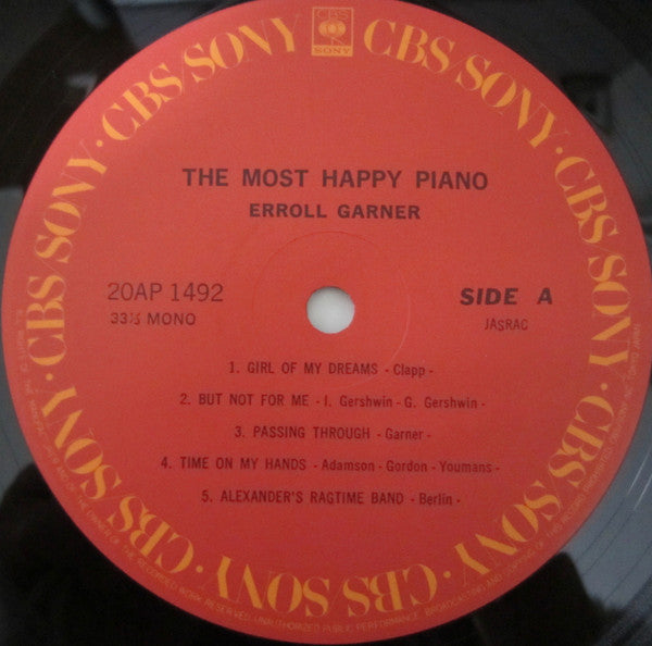 Erroll Garner - The Most Happy Piano (LP, Album, RE)