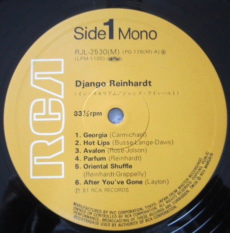 Django Reinhardt - In Memoriam 1908-1954 (LP, Comp, Mono, RE)
