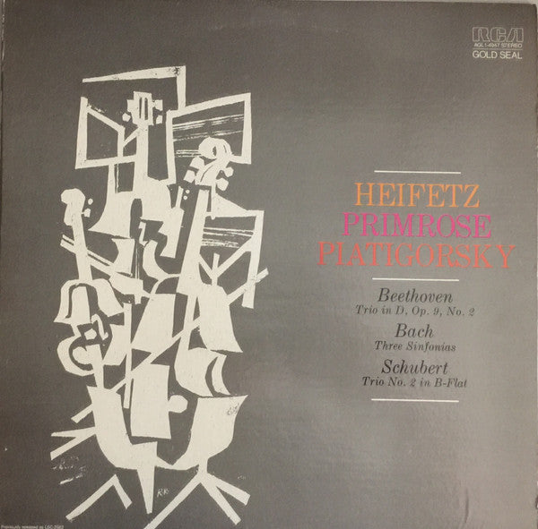 Jascha Heifetz - Beethoven · Schubert — Trios · Bach — Sinfonias(LP)