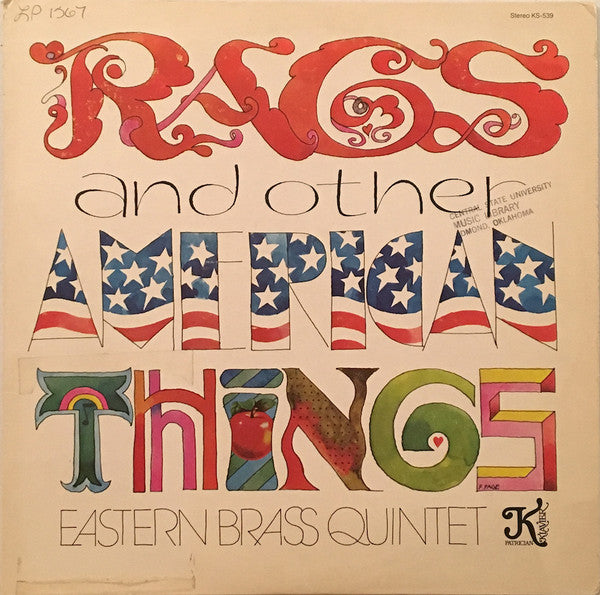 Eastern Brass Quintet - Rags And Other American Things (LP)