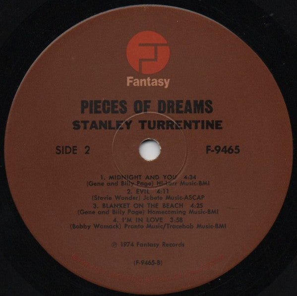 Stanley Turrentine - Pieces Of Dreams (LP, Album, Gat)